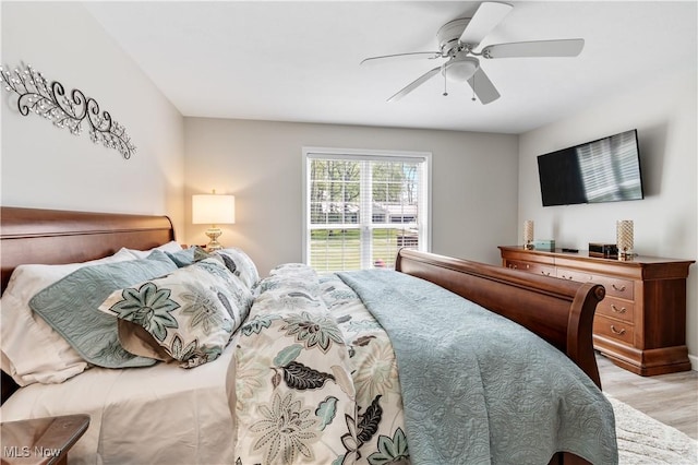 114 W Cherokee Trl, Bayview, OH 44870 - bedroom featuring light wood finished floors and a ceiling fan