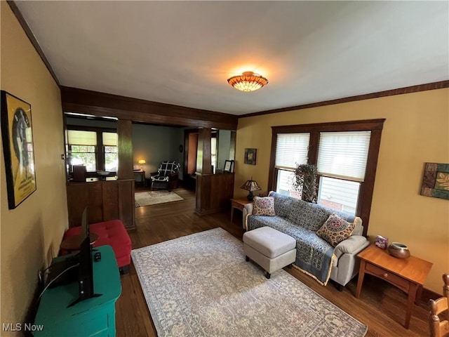 2508 Queenston Rd, Cleveland Heights, OH 44118 - living area with dark wood finished floors