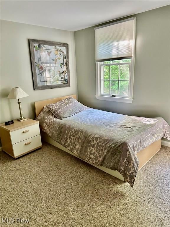 bedroom with carpet floors