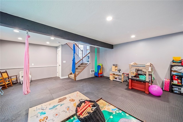 4946 Ireland Rd, Rome, OH 44085 - rec room featuring recessed lighting, carpet floors, and baseboards