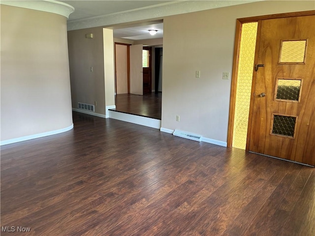 260 Miller Ave, Weirton, WV 26062 - unfurnished room with dark wood-type flooring, crown molding, and baseboards