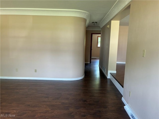 260 Miller Ave, Weirton, WV 26062 - corridor with dark wood-style flooring, baseboards, and crown molding