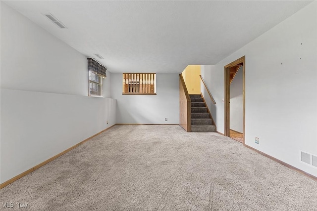 67 Chestnut Ave, Northfield, OH 44067 - empty room featuring carpet floors, stairs, and baseboards