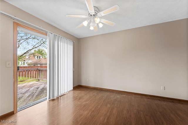 67 Chestnut Ave, Northfield, OH 44067 - unfurnished room featuring wood finished floors, baseboards, and ceiling fan