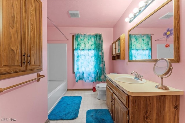 67 Chestnut Ave, Northfield, OH 44067 - bathroom with toilet, vanity, and  shower combination