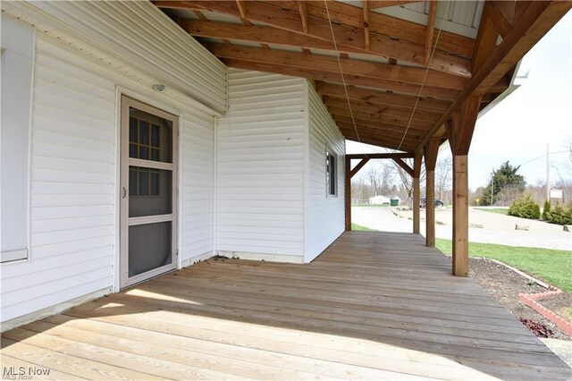 7833 Pymatuning Lake Rd, Williamsfield, OH 44093 - view of wooden deck