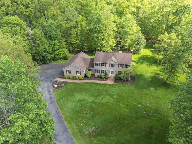 650 Thornhill Ln, Aurora, OH 44202 - view from above of property with a heavily wooded area