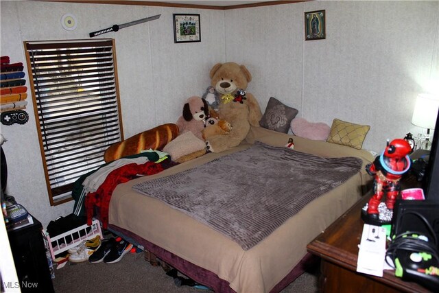 3560 Orchard Unit A-22, Stow, OH 44224 - carpeted bedroom with ornamental molding