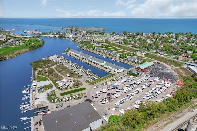 374 Bascule Dr, Lorain, OH 44052 - aerial view of a large body of water and numerous boat docks