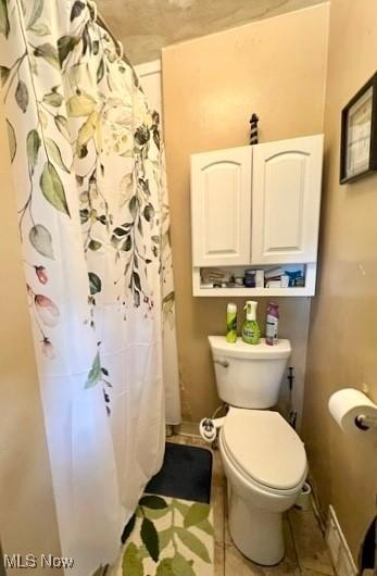 39 Wayne St, Niles, OH 44446 - full bathroom featuring toilet, tile patterned flooring, and a shower with curtain