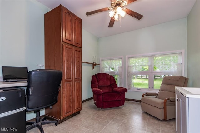 13970 E Willard Rd, Novelty, OH 44072 - office space featuring ceiling fan and baseboards