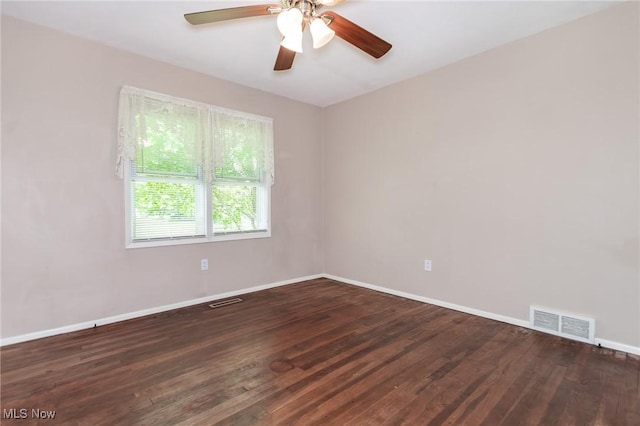 13970 E Willard Rd, Novelty, OH 44072 - spare room with ceiling fan, baseboards, and wood finished floors
