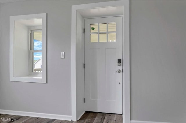 35 W 5th St, Dresden, OH 43821 - entrance foyer with dark wood finished floors and baseboards