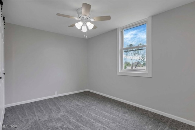 35 W 5th St, Dresden, OH 43821 - empty room with carpet, baseboards, and ceiling fan