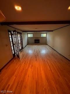 2840 Brian Dr, Parma, OH 44134 - unfurnished living room with light wood finished floors
