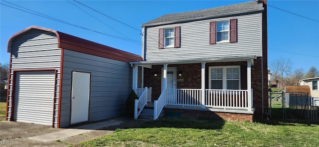 2141 16th St, Parkersburg, WV 26101 - view of front of property with covered porch and brick siding