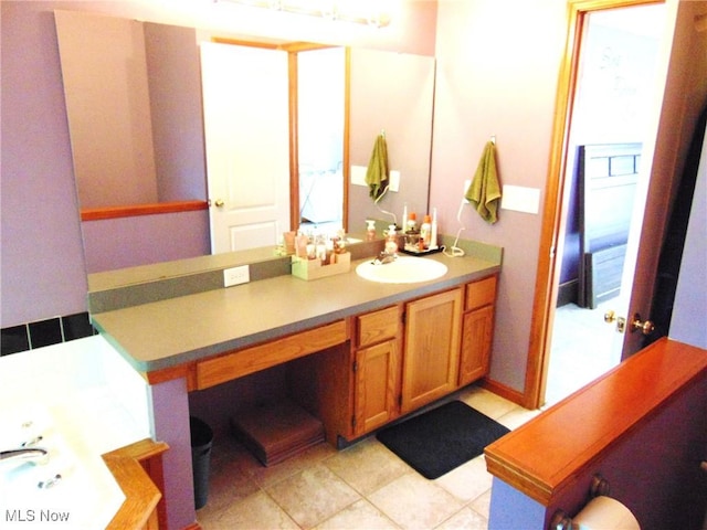full bathroom with vanity