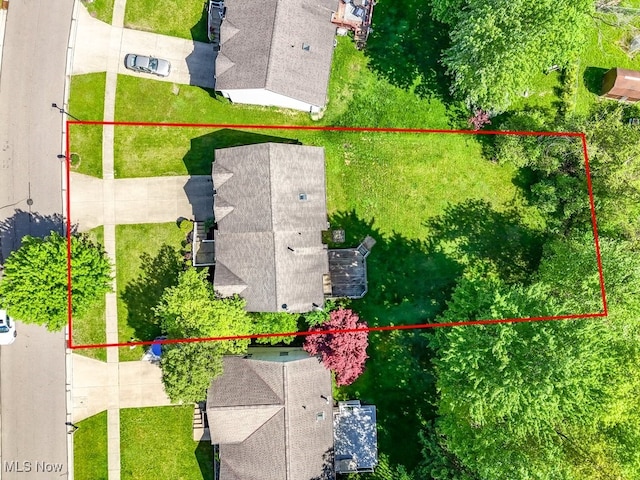 aerial view of property's location featuring property boundaries highlighted
