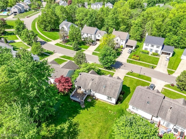 aerial view of residential area