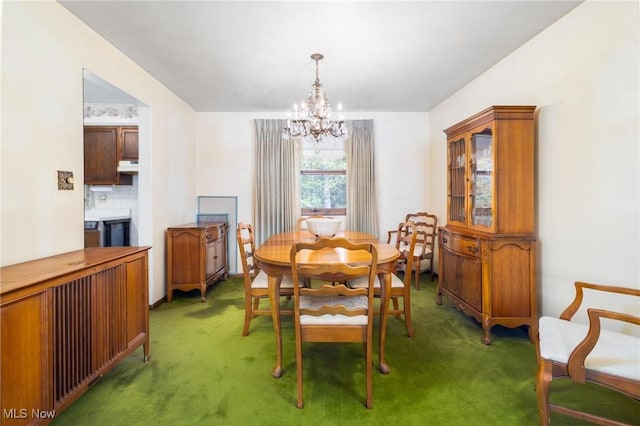 128 E Circle Dr, Weirton, WV 26062 - carpeted dining area featuring a chandelier