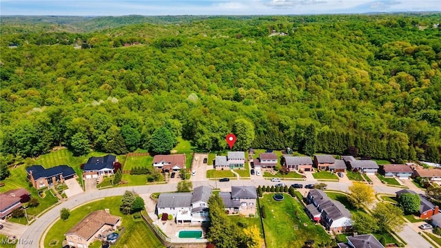128 E Circle Dr, Weirton, WV 26062 - aerial perspective of suburban area featuring a forest
