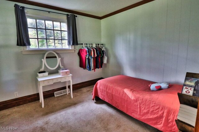 24514 County Road 24, Coshocton, OH 43812 - bedroom featuring ornamental molding, carpet, and baseboards