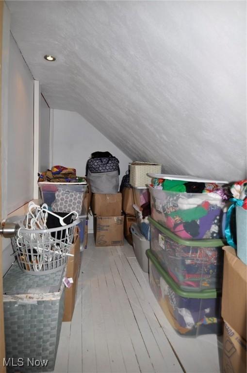 view of unfinished attic