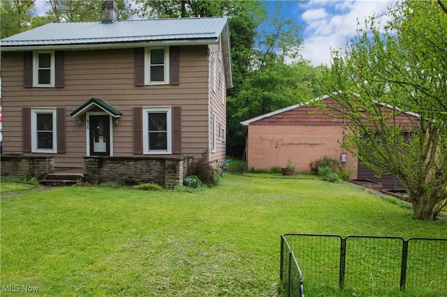 804 Hollywood Ave, East Liverpool, OH 43920 - view of front of property featuring metal roof and a chimney