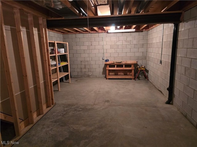 2457 Barrington Way, Wooster, OH 44691 - unfinished below grade area with concrete block wall