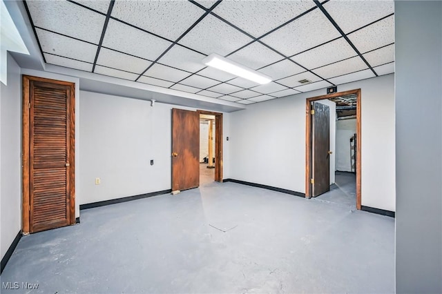 899 Park Blvd W, East Liverpool, OH 43920 - finished basement with baseboards and a paneled ceiling