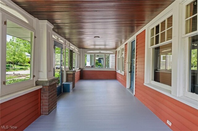 3004 Essex Rd, Cleveland Heights, OH 44118 - unfurnished sunroom featuring wood finished floors