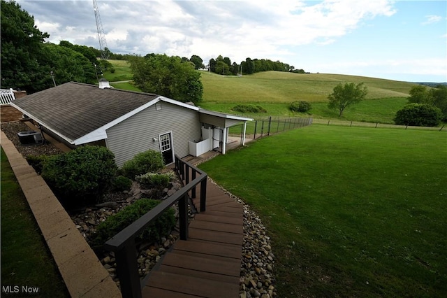 50277 Carroll Rd, East Liverpool, OH 43920 - view of yard featuring central AC unit and a view of rural / pastoral area
