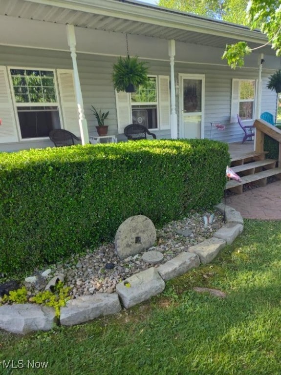297 Hales Lndg, Elizabeth, WV 26143 - entrance to property featuring covered porch