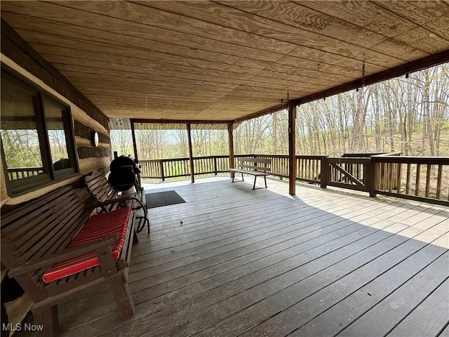 6141 Avon Rd NE, Carrollton, OH 44615 - view of wooden terrace