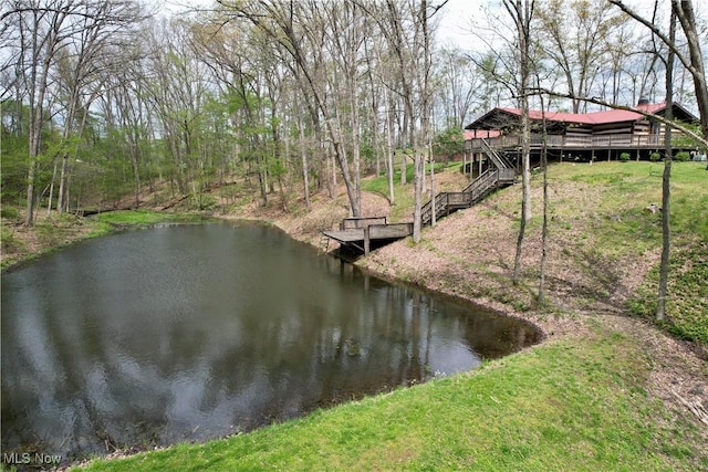 6141 Avon Rd NE, Carrollton, OH 44615 - water view with stairway