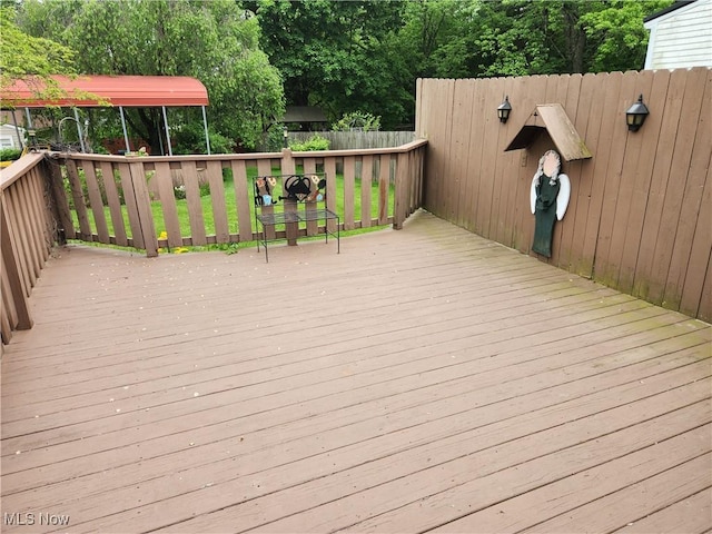 867 S 14th St, Sebring, OH 44672 - wooden deck with fence