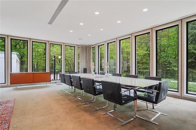 3210 N Dover Rd, Silver Lake, OH 44224 - sunroom featuring carpet flooring, recessed lighting, and expansive windows