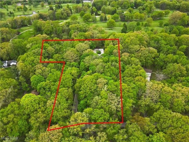 3210 N Dover Rd, Silver Lake, OH 44224 - aerial overview of property's location featuring a heavily wooded area and property parcel outlined