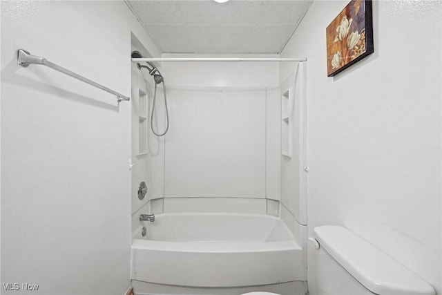 2021 17th St NE, Canton, OH 44705 - full bathroom with toilet, washtub / shower combination, and a paneled ceiling