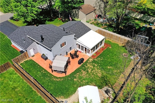 view of subject property