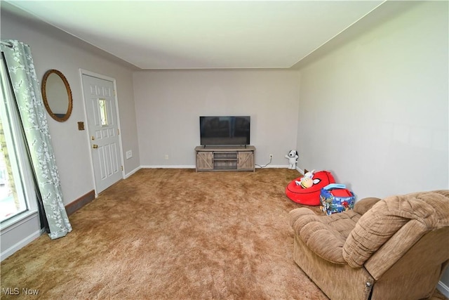 252 Rosemont Ave, Youngstown, OH 44515 - unfurnished living room with baseboards and carpet flooring