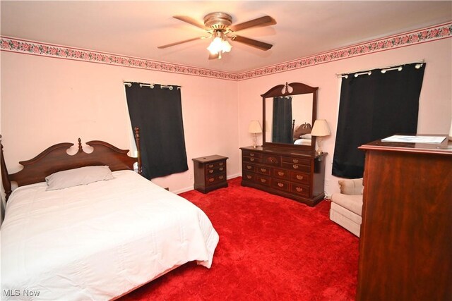 252 Rosemont Ave, Youngstown, OH 44515 - carpeted bedroom with a ceiling fan and baseboards