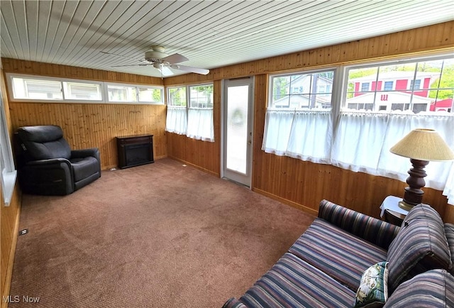 sunroom with plenty of natural light
