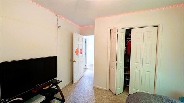 33-37 Alaska Ave, Chester, WV 26034 - bedroom with light carpet, a closet, and baseboards