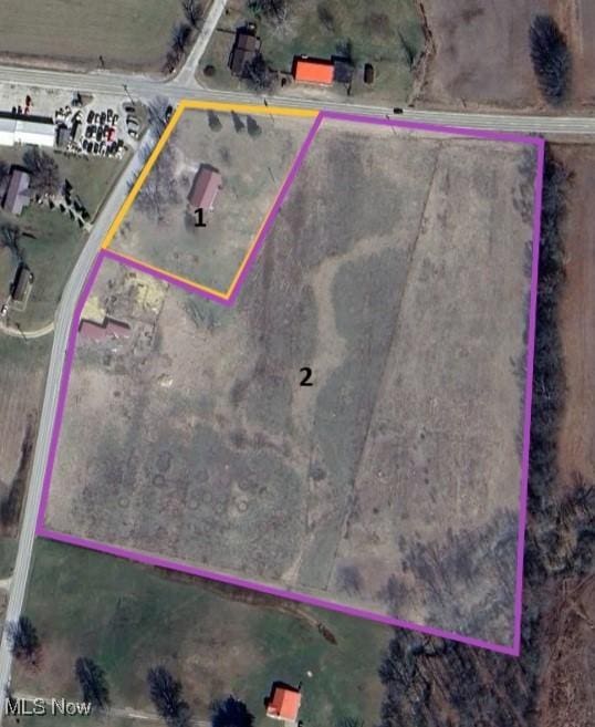 61272 Salem Rd, Salesville, OH 43778 - aerial overview of property's location with property boundaries highlighted