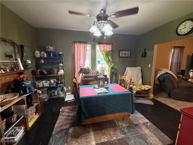 1710 Clairmont Ave, Cambridge, OH 43725 - dining space featuring ceiling fan