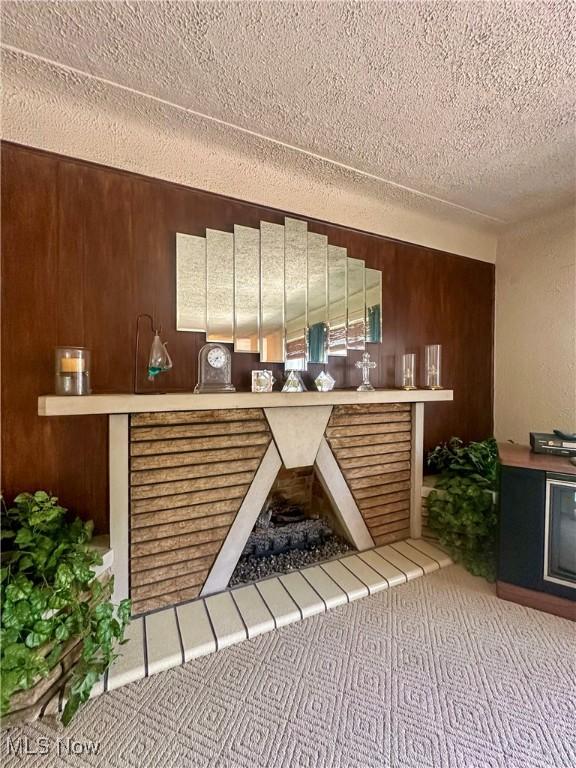 1010 Park Cir, Girard, OH 44420 - welcome area with wooden walls and a textured ceiling