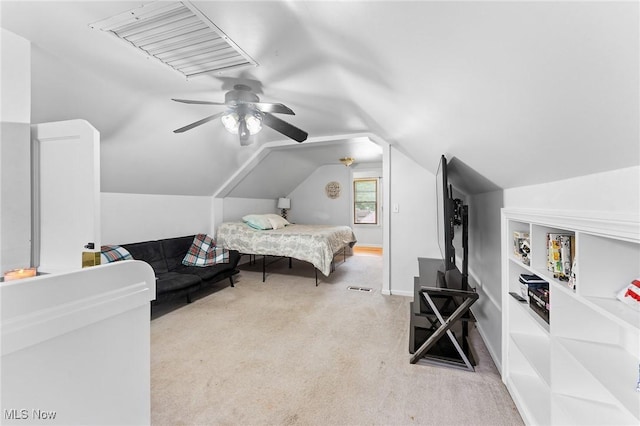 79 Leighton Ave, Youngstown, OH 44512 - carpeted bedroom featuring lofted ceiling and ceiling fan