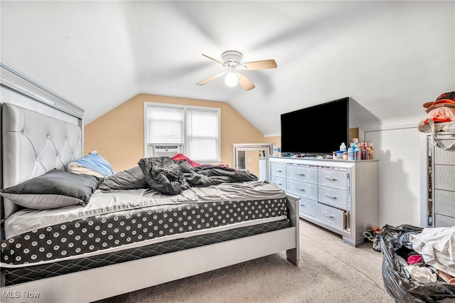 21407 Libby Rd, Maple Heights, OH 44137 - carpeted bedroom featuring lofted ceiling and a ceiling fan