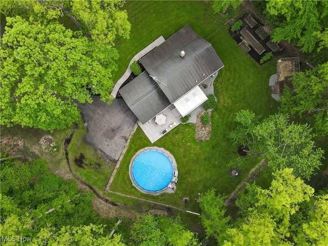 1354 N Pricetown Rd, Diamond, OH 44412 - drone / aerial view of a pool